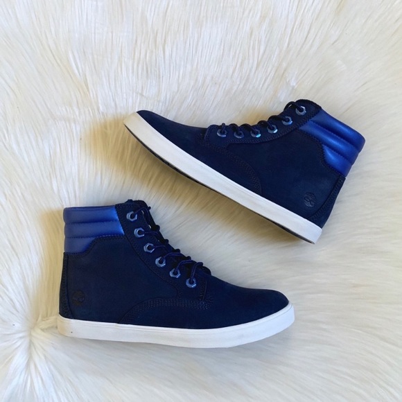 Timberland Dark Blue Nubuck Dausette Sneaker Boots - Picture 3 of 8